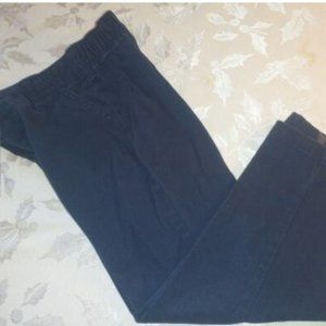 365 Kids Boys Flat Front Pants Navy Pull On Uniform Size 5 Stretch